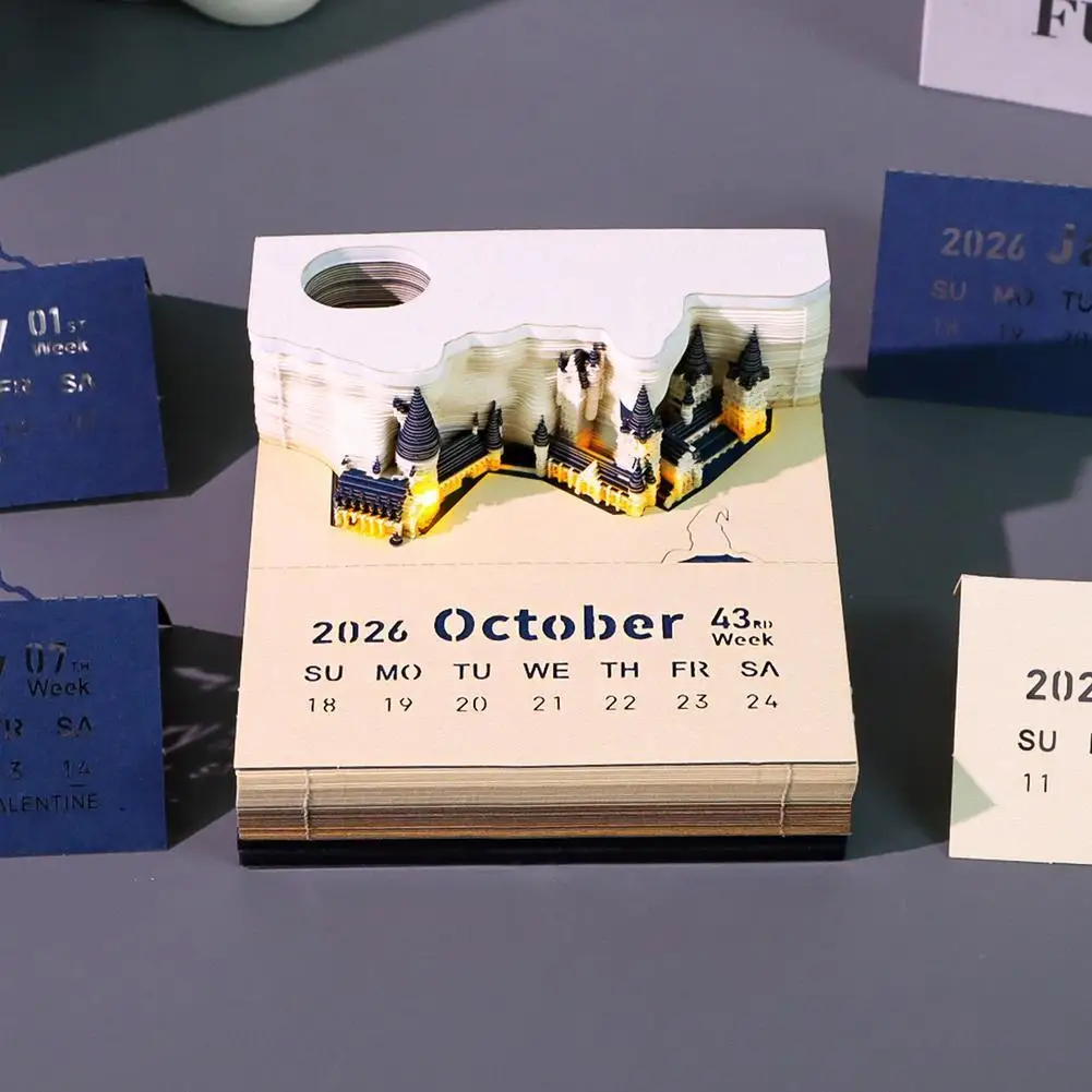 3D calendar 2026 Wizard Castle